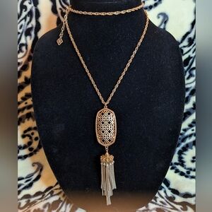 Kendra Scott Gold Filigree Pendant Necklace